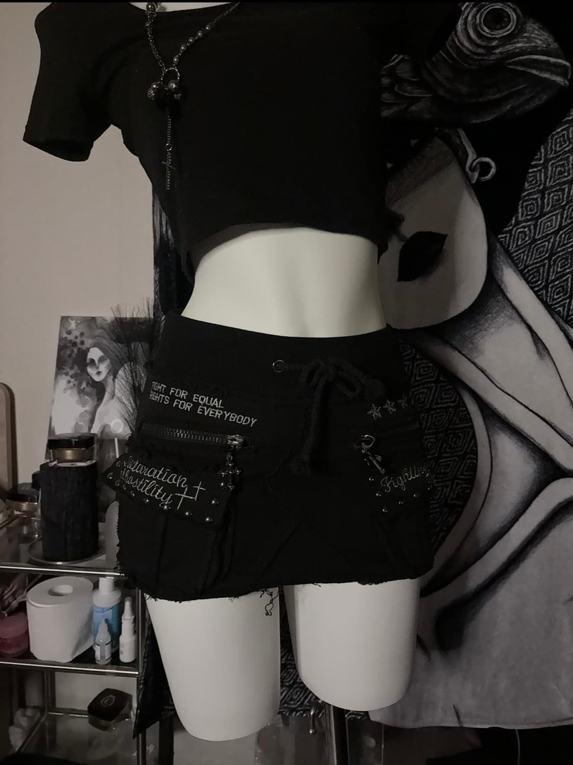 빈티지 펑크 숏스커트 상품이미지4