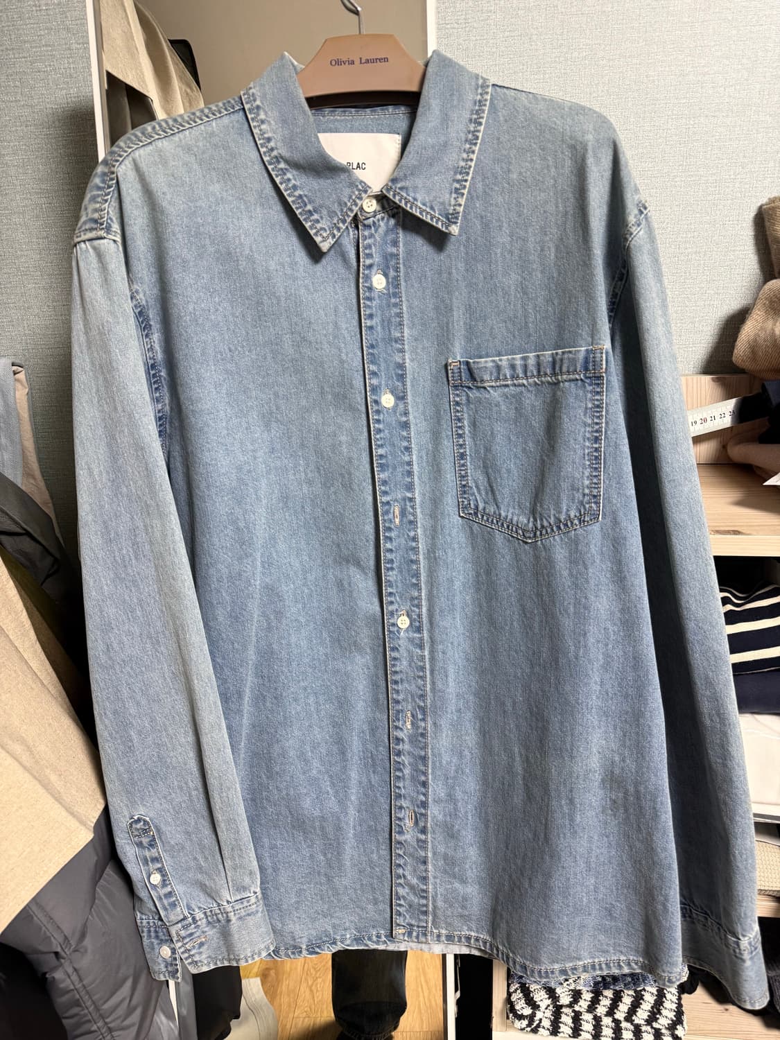 플랙 (PLAC) 연청 데님셔츠 L 상품이미지1