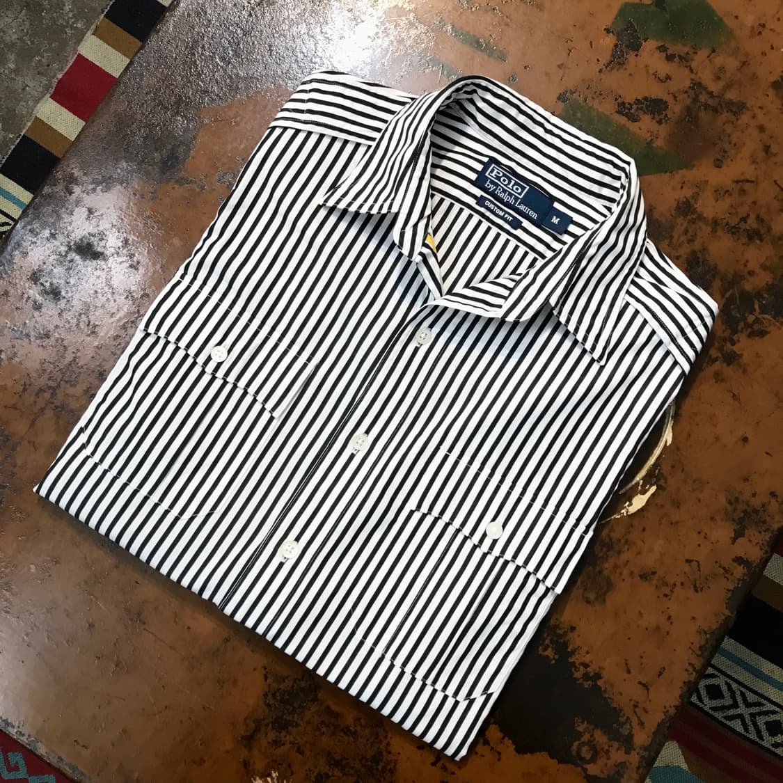 폴로랄프로렌 투포켓 블랙 스트라이프 헌팅 셔츠 여성 66 남성 102  상품이미지1