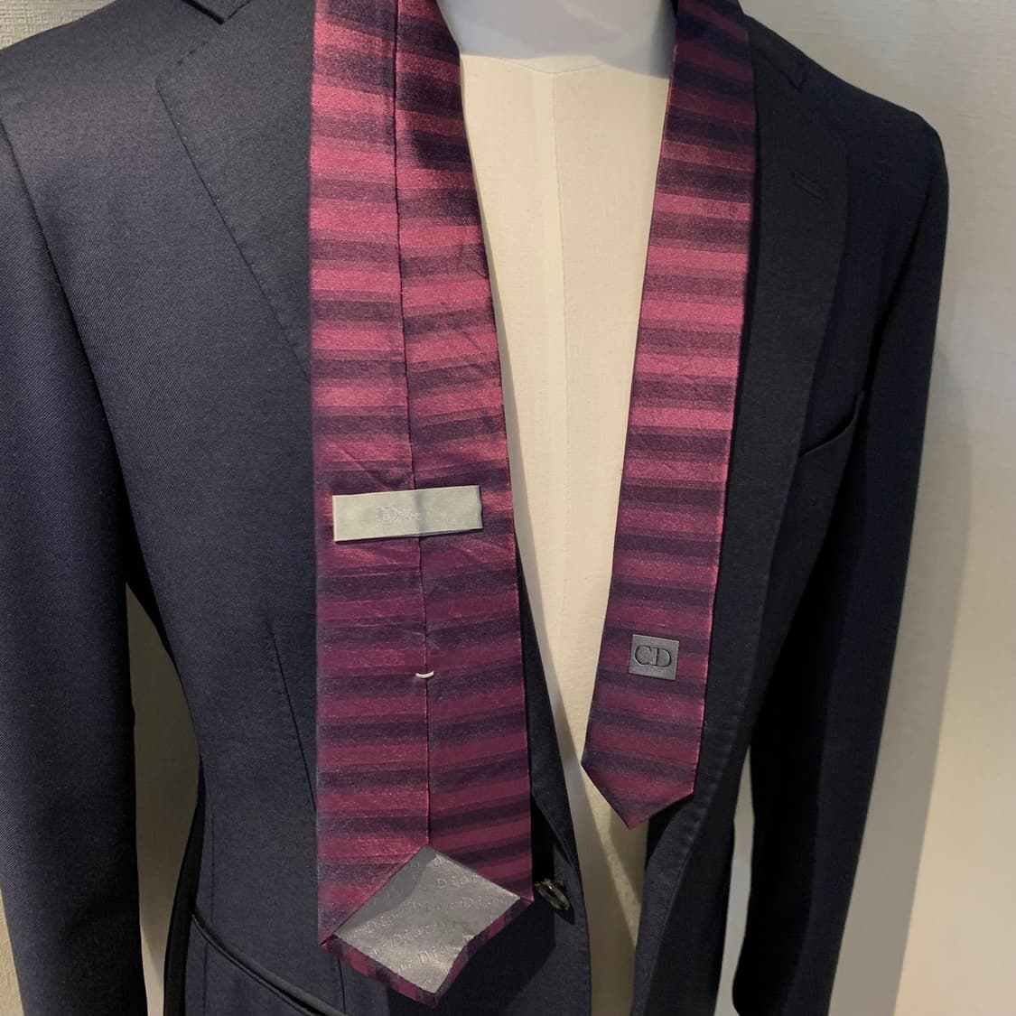 디올 옴므 신형 명품넥타이 스트라이프 100실크 8.5cm 상품이미지2