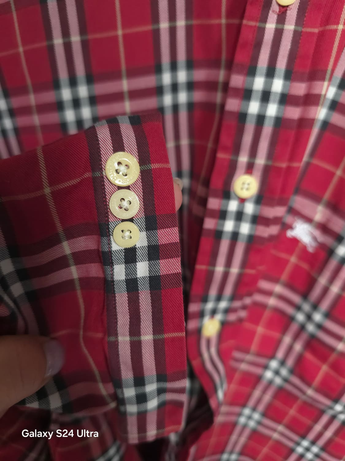 버버리 레드 체크 버튼다운 셔츠 37S ✨️정품✨️
 상품이미지6