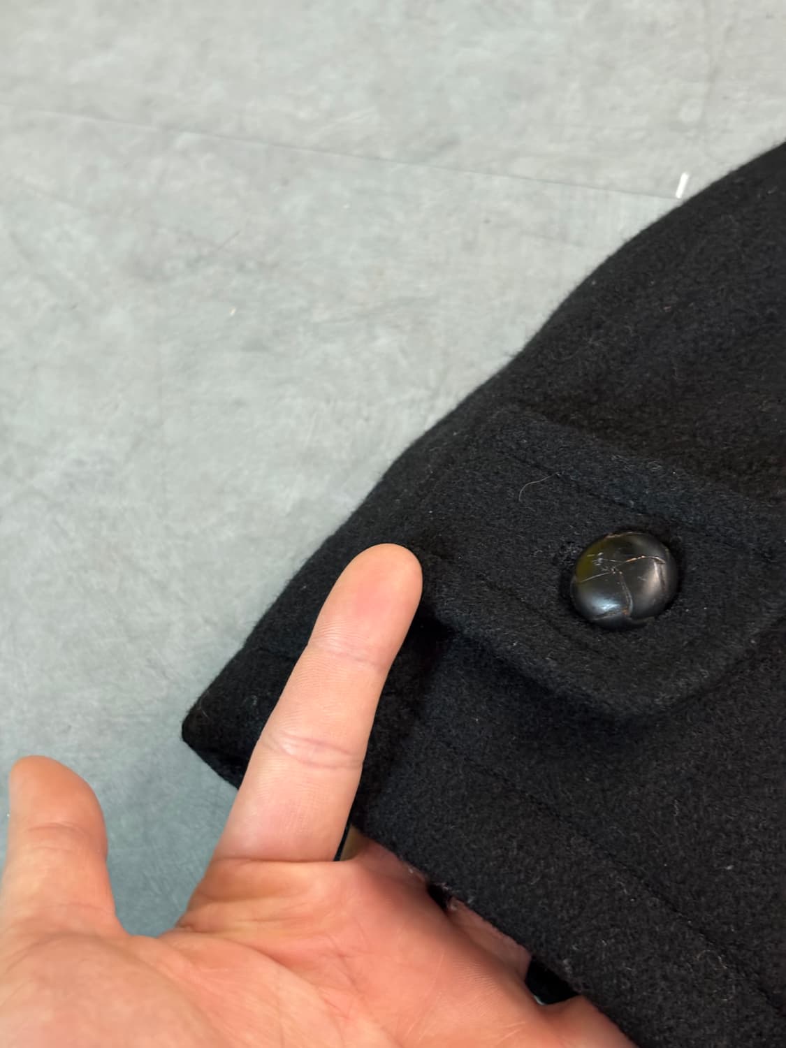 45RPM 파이어맨 헤비 블랙 울 코트 상품이미지3