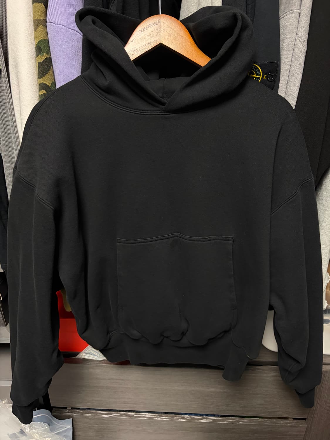 이지 갭 퍼펙트 후드 블랙 상품이미지1