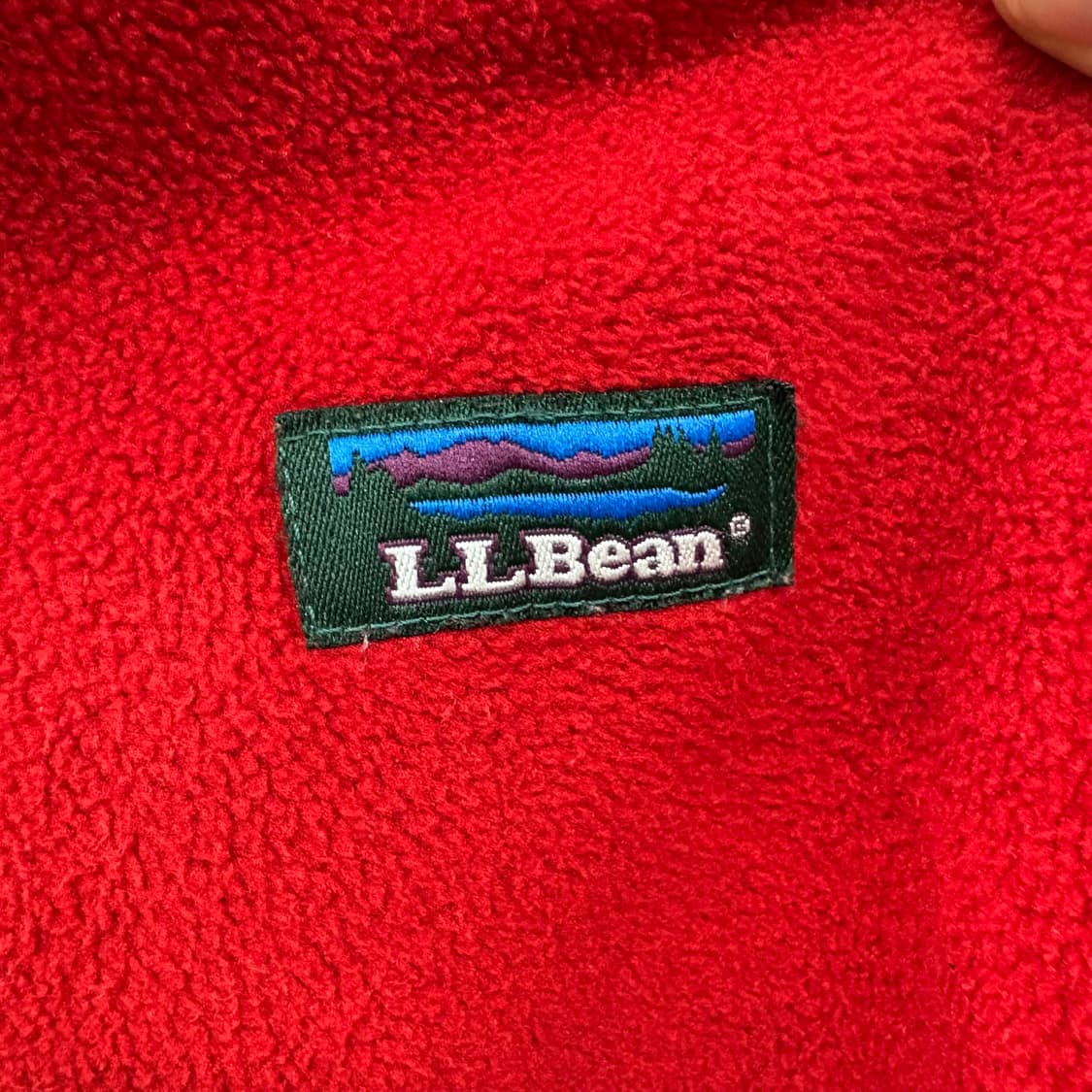 L.L.Bean 빈티지 하프집업 플리스 레드 여/M 상품이미지4