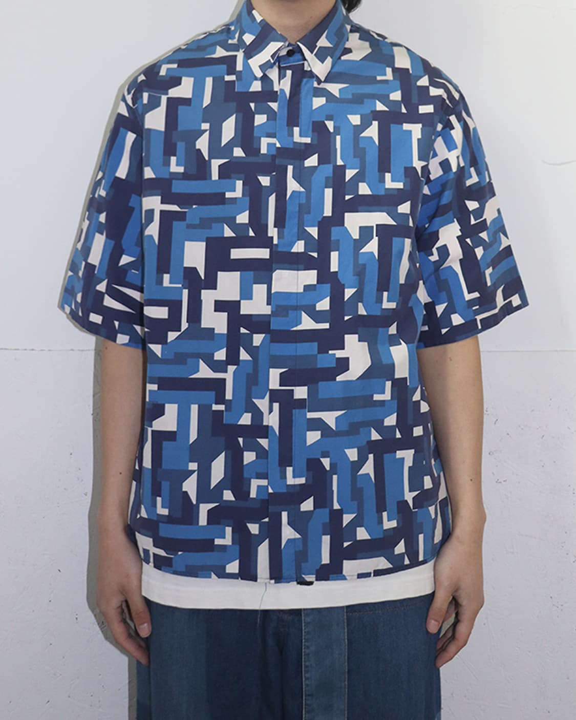 질 샌더 by 질 샌더 13SS 메이즈 프린트 하프 슬리브 셔츠 상품이미지1