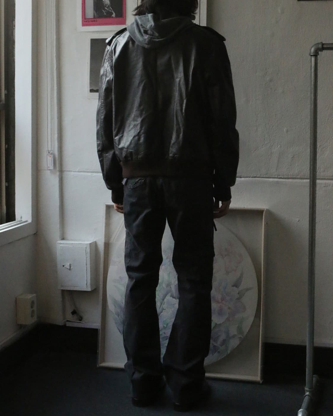 Members only 레더 봄버 자켓 상품이미지3