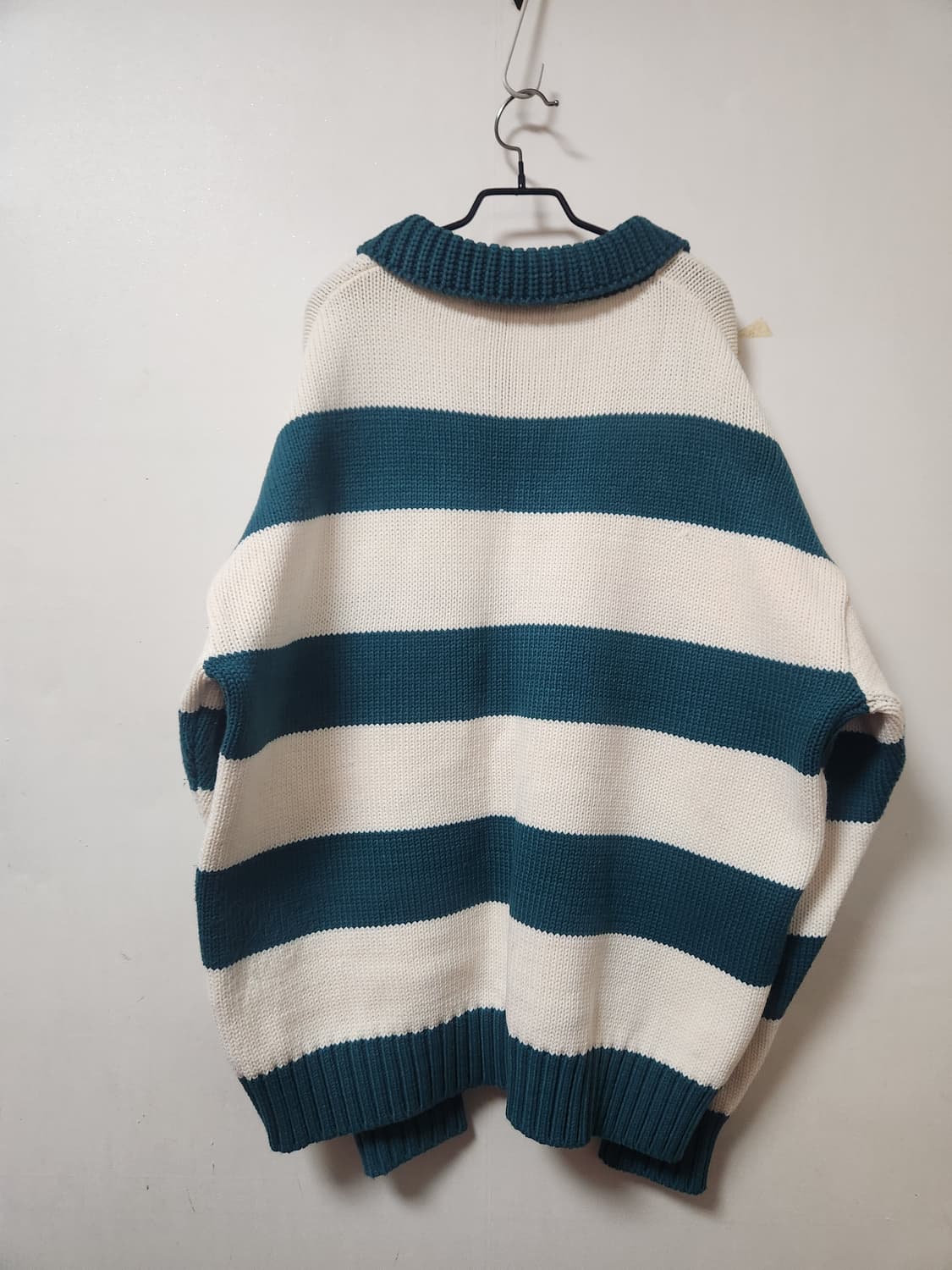 메인부스 그린 스트라이프 오버핏 니트3 L 상품이미지3