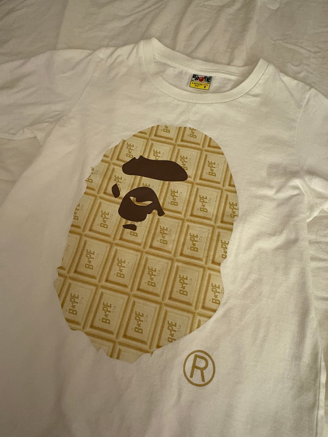 베이프 밀크초코 반팔 티셔츠 라떼갸루 stc빈티지 도트 히메갸루 bape 상품이미지1