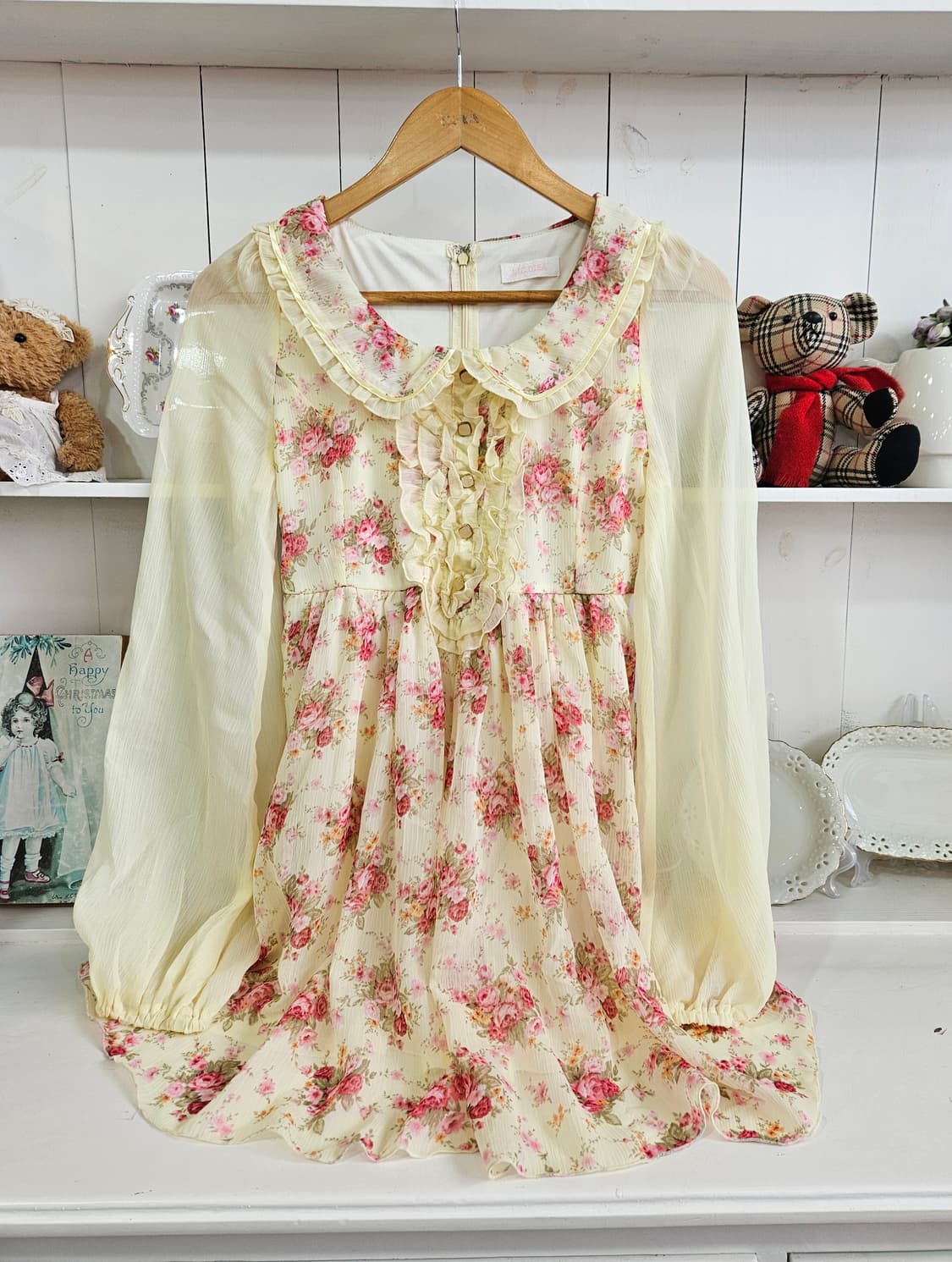 리즈리사(LIZ LISA) 로즈 프릴 쉬폰 원피스 상품이미지1