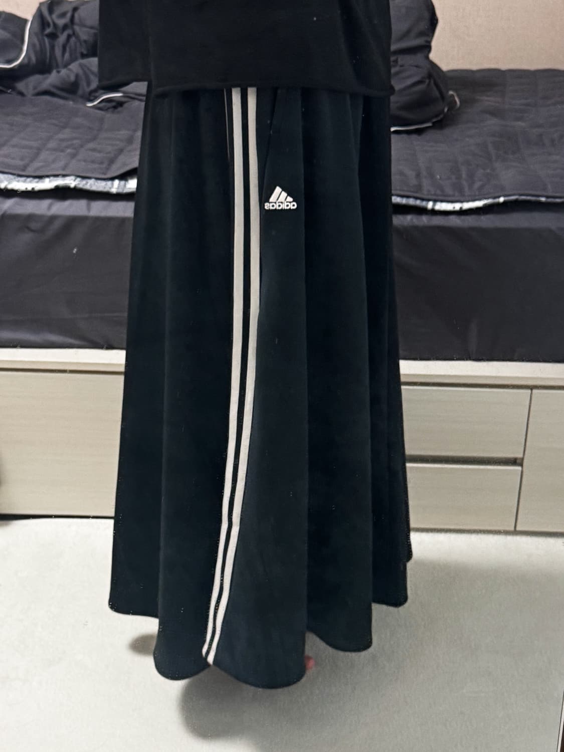 아디다스 삼선 저지 롱 스커트 XS 상품이미지6