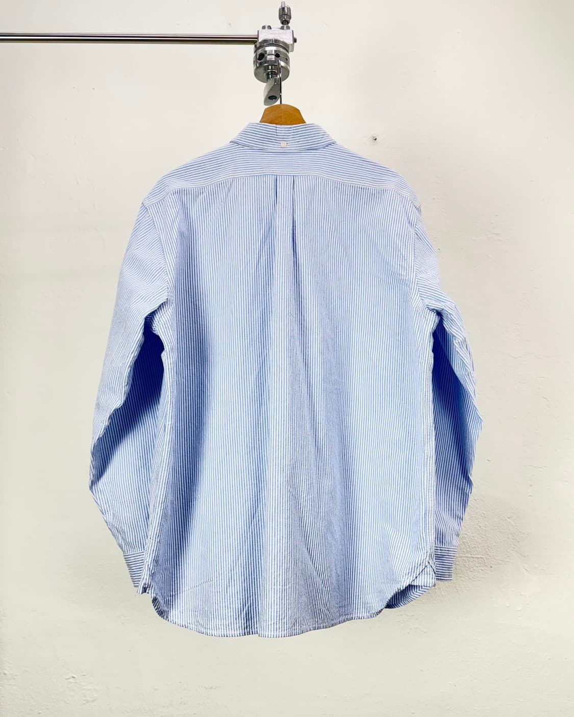 나나미카 스트라이프 블루 버튼 다운 윈드 셔츠 상품이미지6