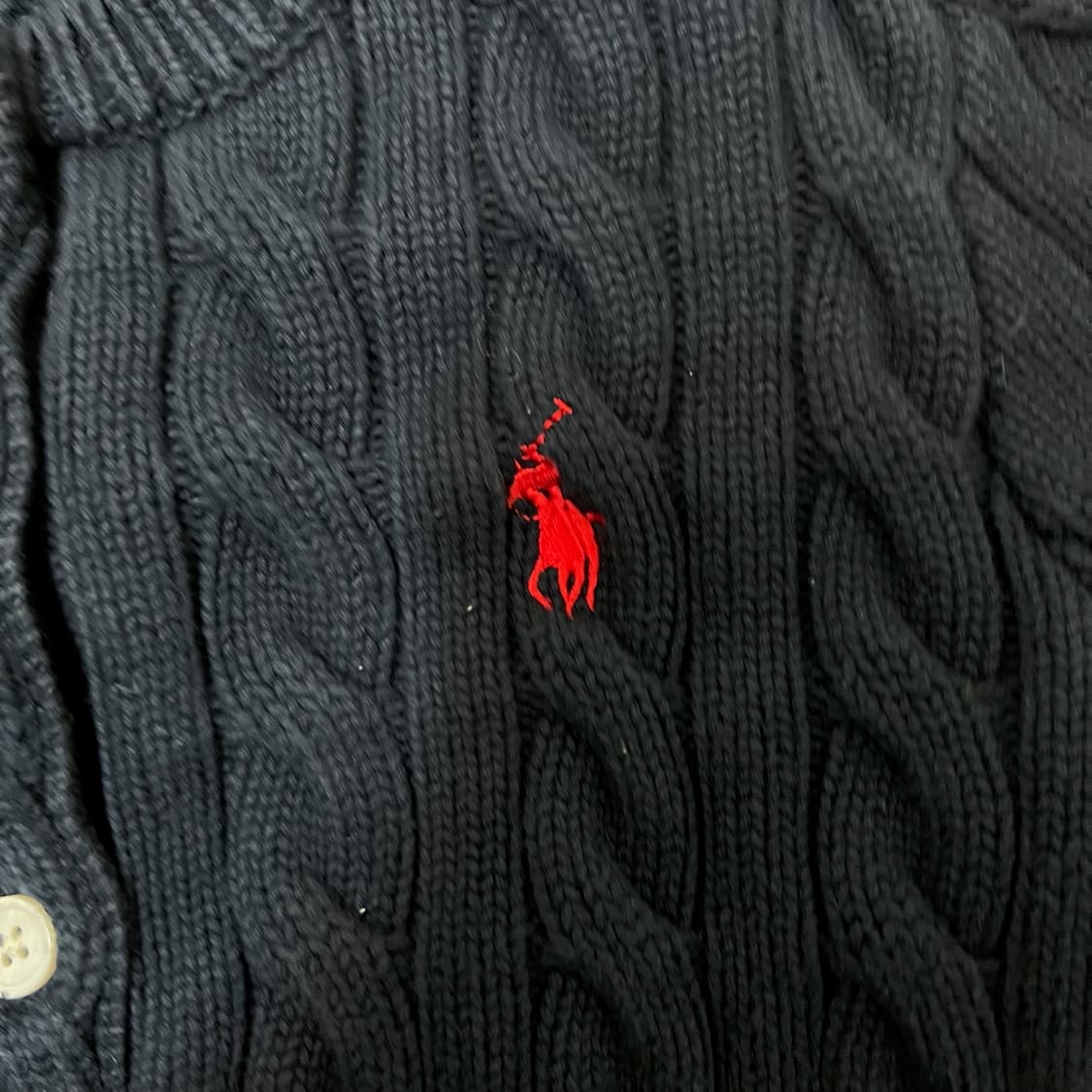 폴로 랄프로렌 여성 슬림핏 꽈배기 반팔니트 S/90  상품이미지3