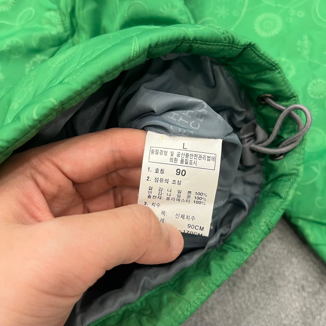 L 노스페이스 여성 그린 플라워 퀼팅 자켓 상품이미지7