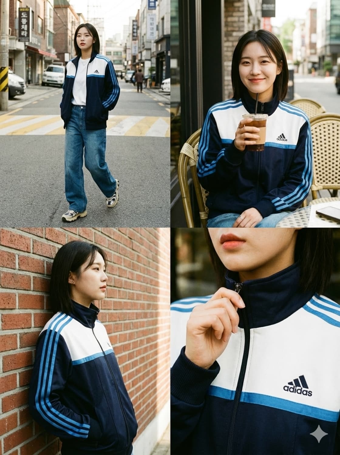 [아디다스] 청량함 한도초과 네이비 스카이블루 컬러블록 져지 m 상품이미지1