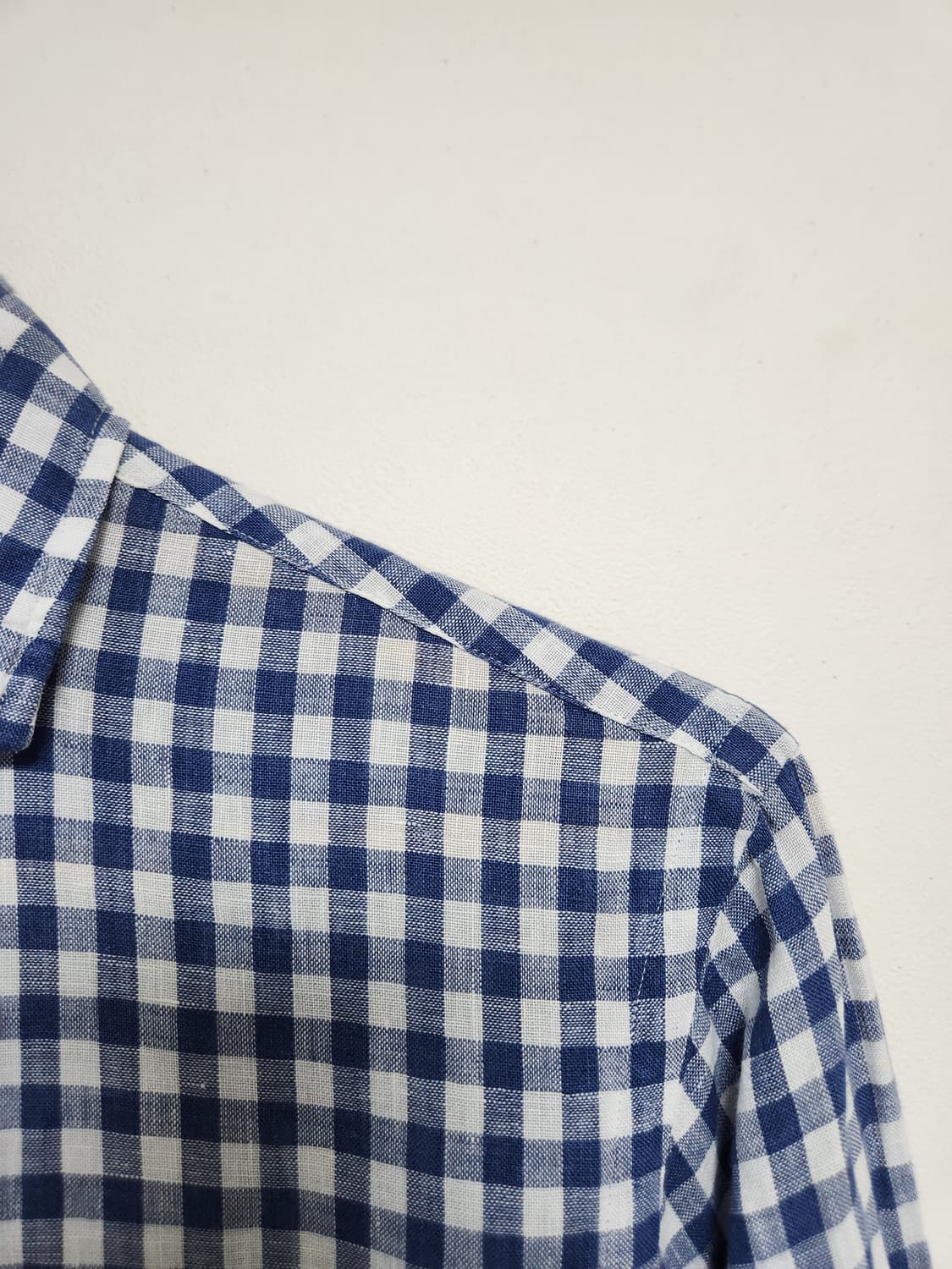 폴로Polo 체크 린넨 셔츠 S - S178 상품이미지3