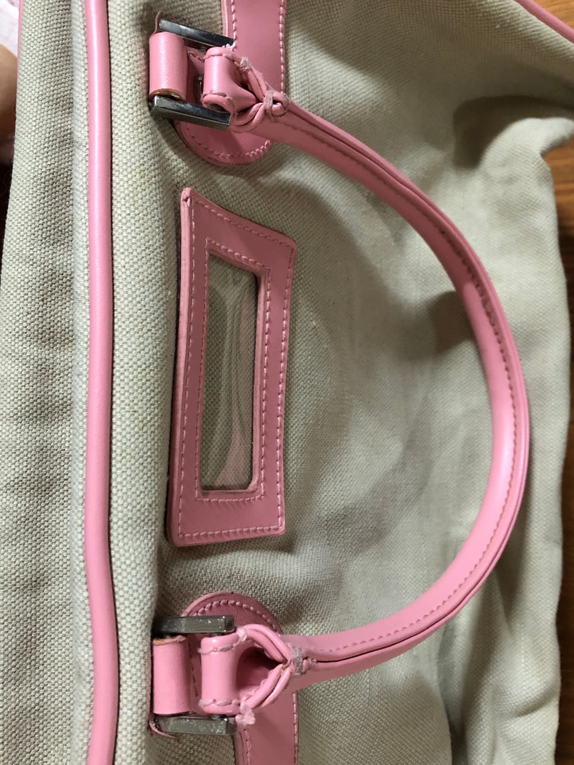 Pringle 핑크베이지 트래블 토트백 히메카지 갸루 보부상 상품이미지3