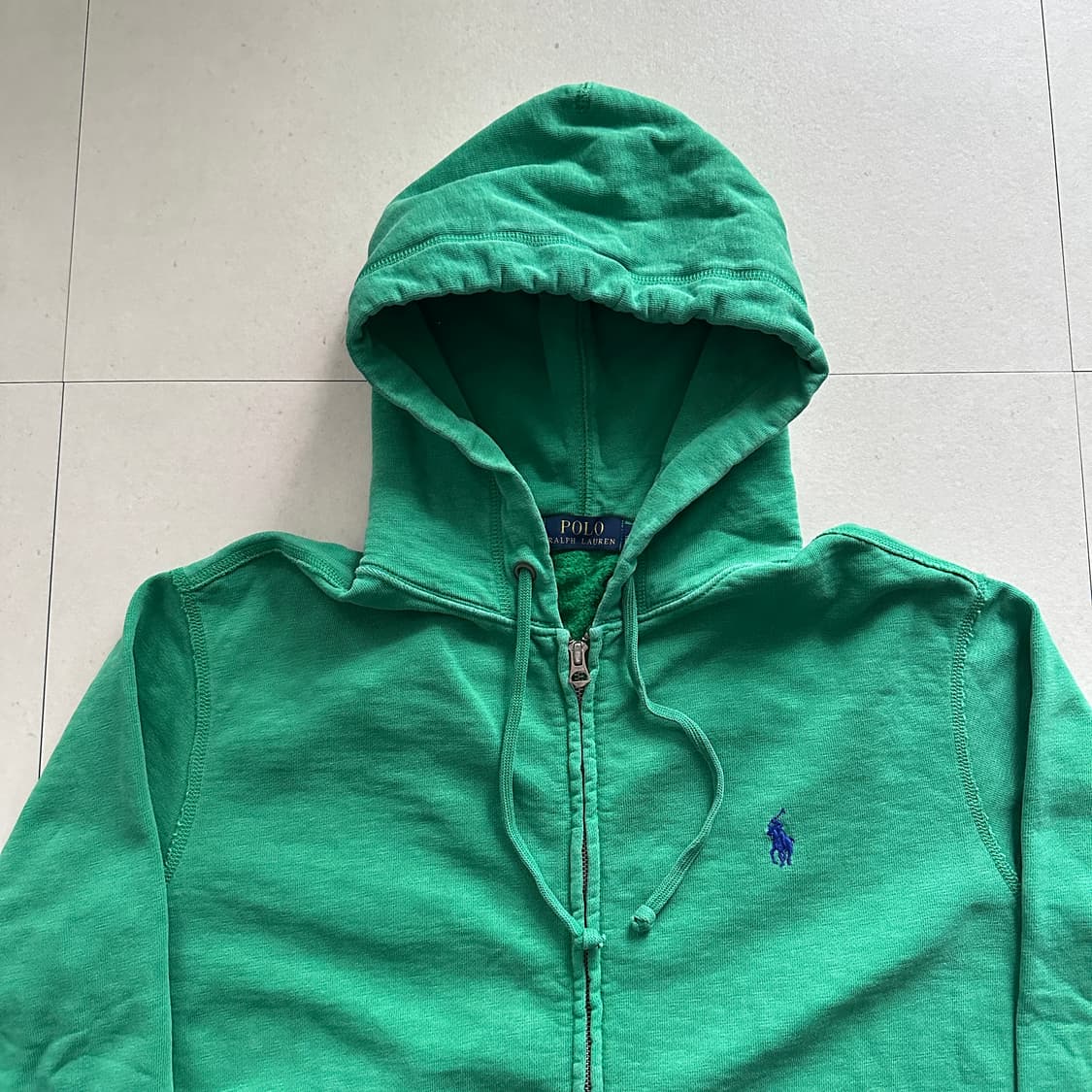 폴로 랄프 로렌 빈티지 워싱 그린 후드집업 M (TALON 지퍼) 상품이미지2