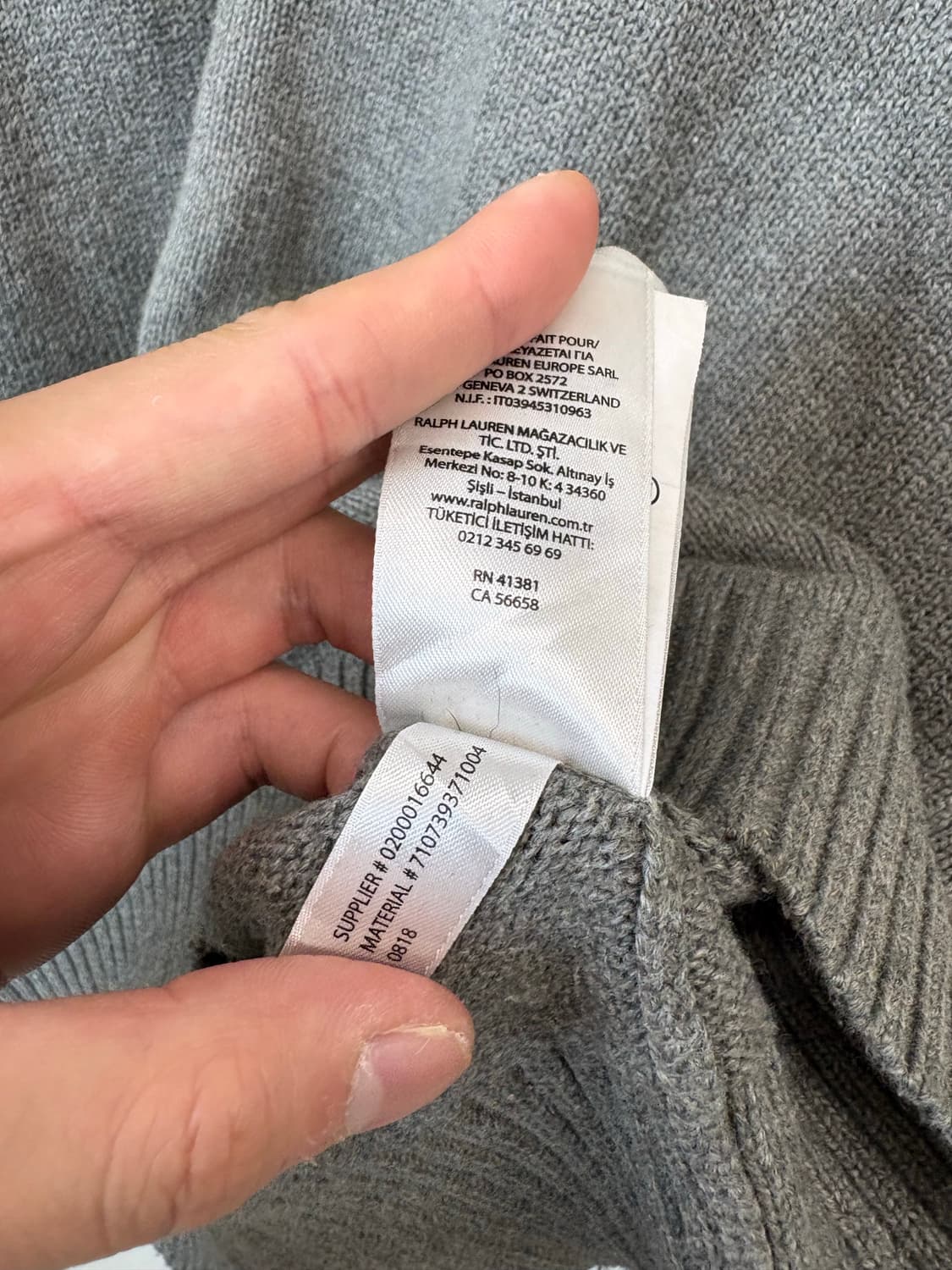 폴로랄프로렌 코튼 니트 그레이 상품이미지7