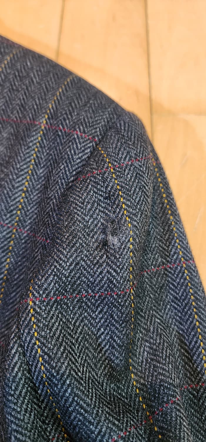 버버리 진그레이 헤링본 모직자켓 3XL(하자) 상품이미지10