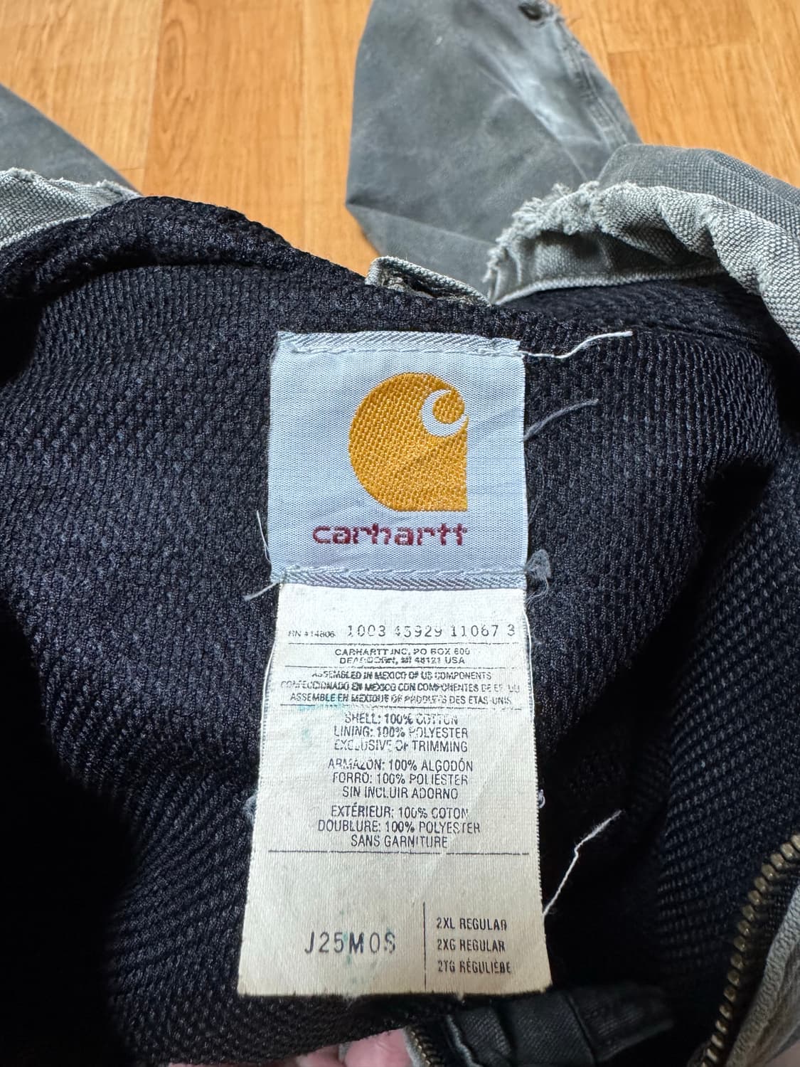 03년 칼하트 j25 액티브 자켓 모스 그린 하드 페이딩 상품이미지5