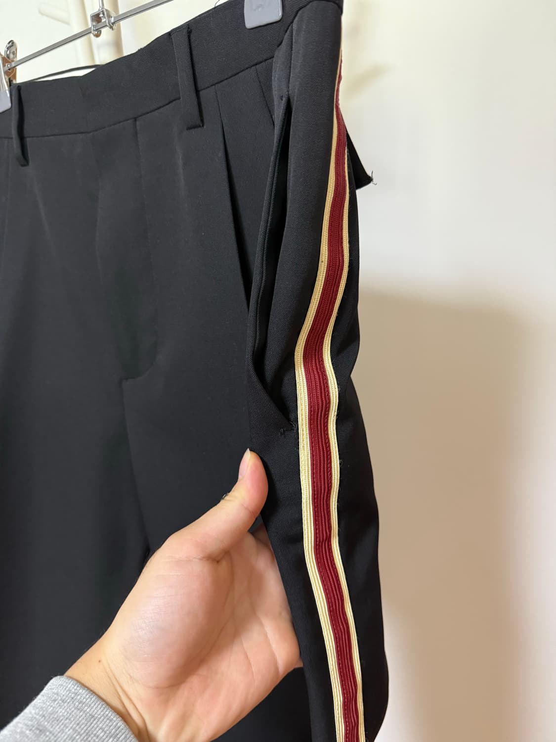 사이드 디테일 울 트라우저 상품이미지2