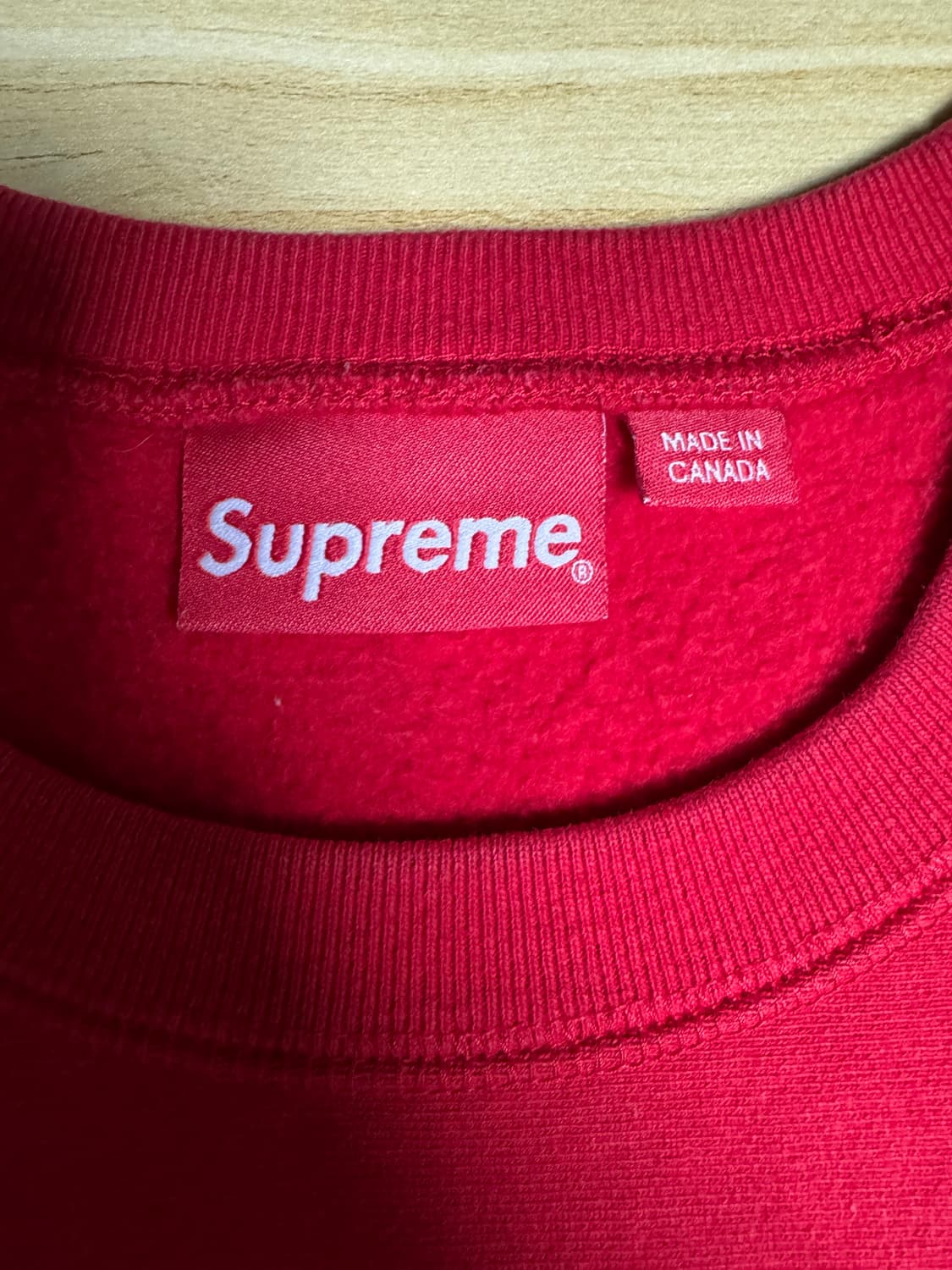 슈프림 S로고 크루넥 맨투맨 레드 L 상품이미지5