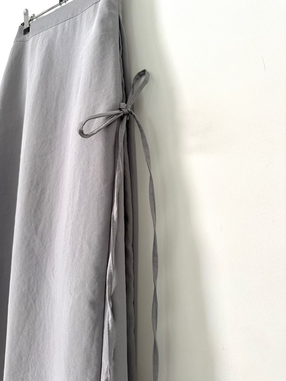 Side strap flare skirt / grey 상품이미지2