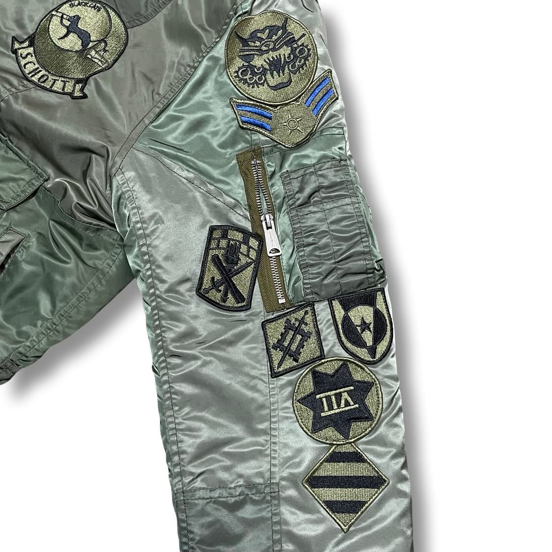 [XL] 쇼트 밀리터리 패치 봄버 자켓 ma1 상품이미지4