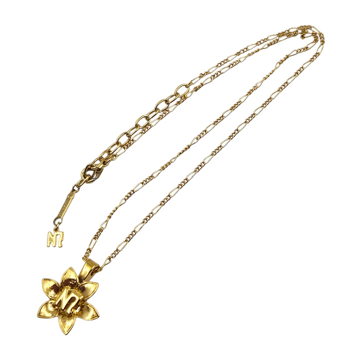 80s 프랑스 니나리치 꽃잎 로고 목걸이 상품이미지2