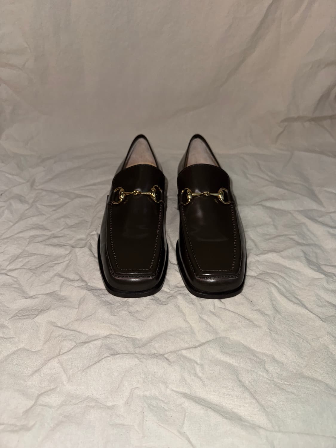 GUCCI(구찌) 홀스빗 스퀘어토 레더 로퍼 상품이미지1