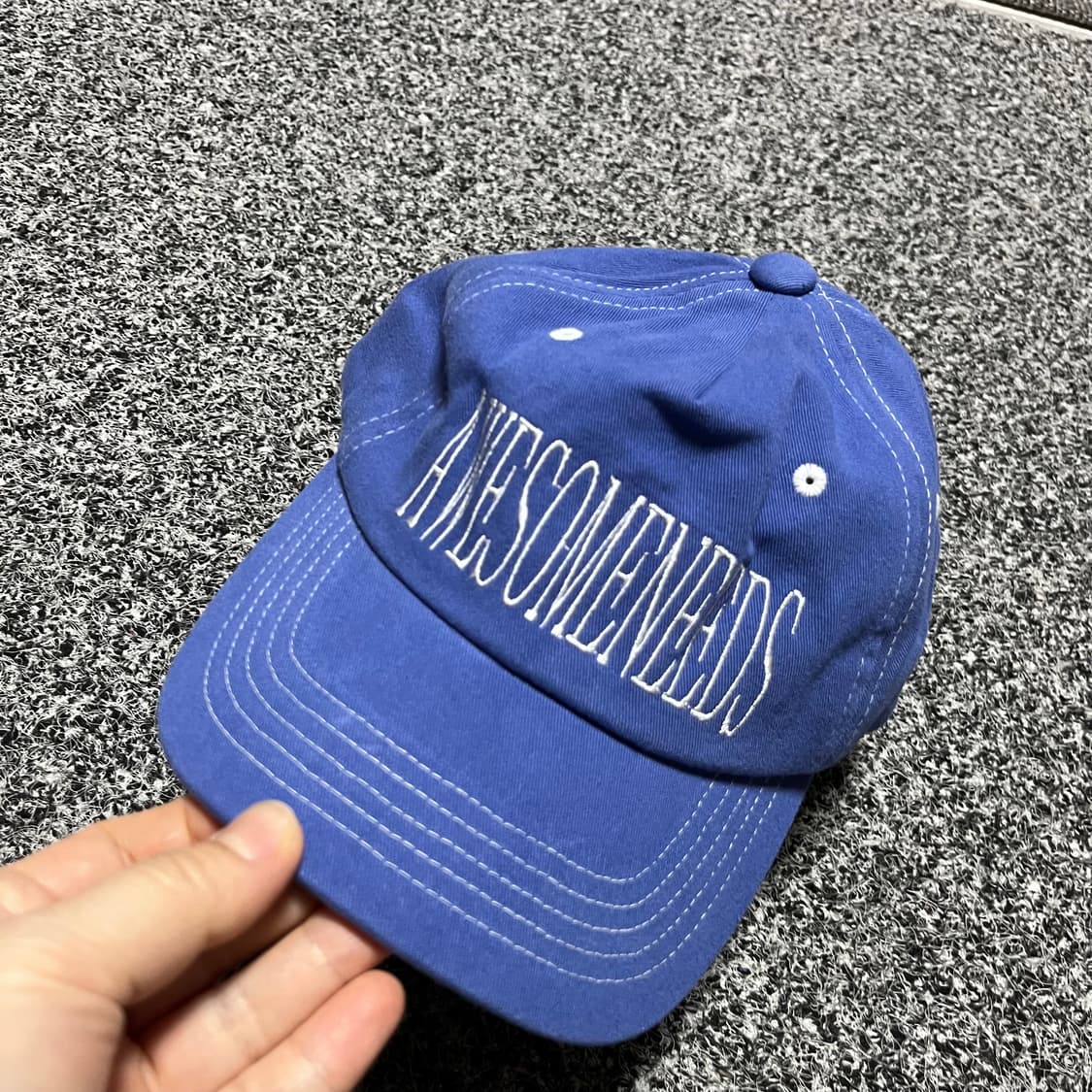 AWESOME NEEDS 어썸니즈 파란색 볼캡 상품이미지2