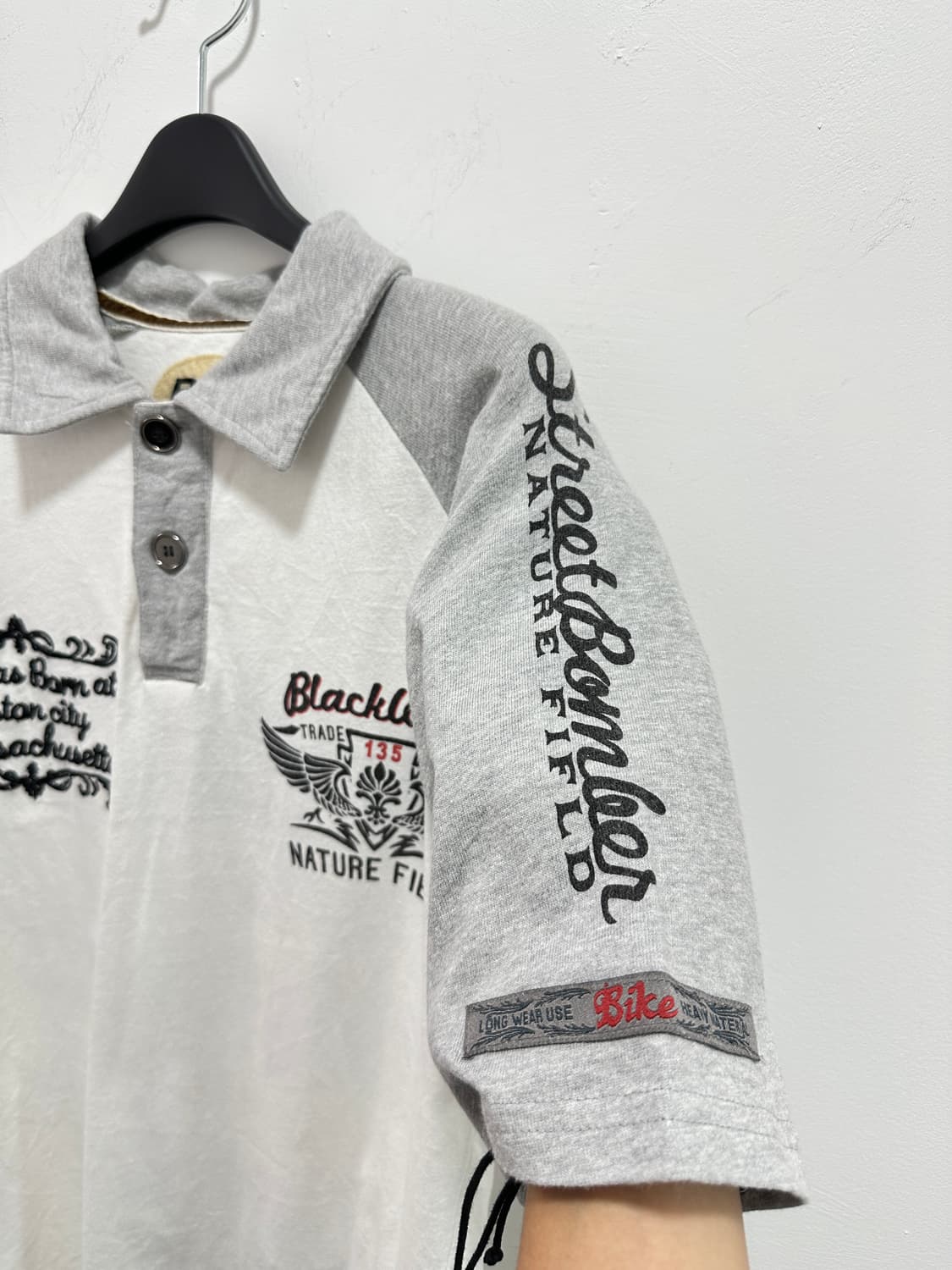 BLACK WING embroidered pk tee 상품이미지4