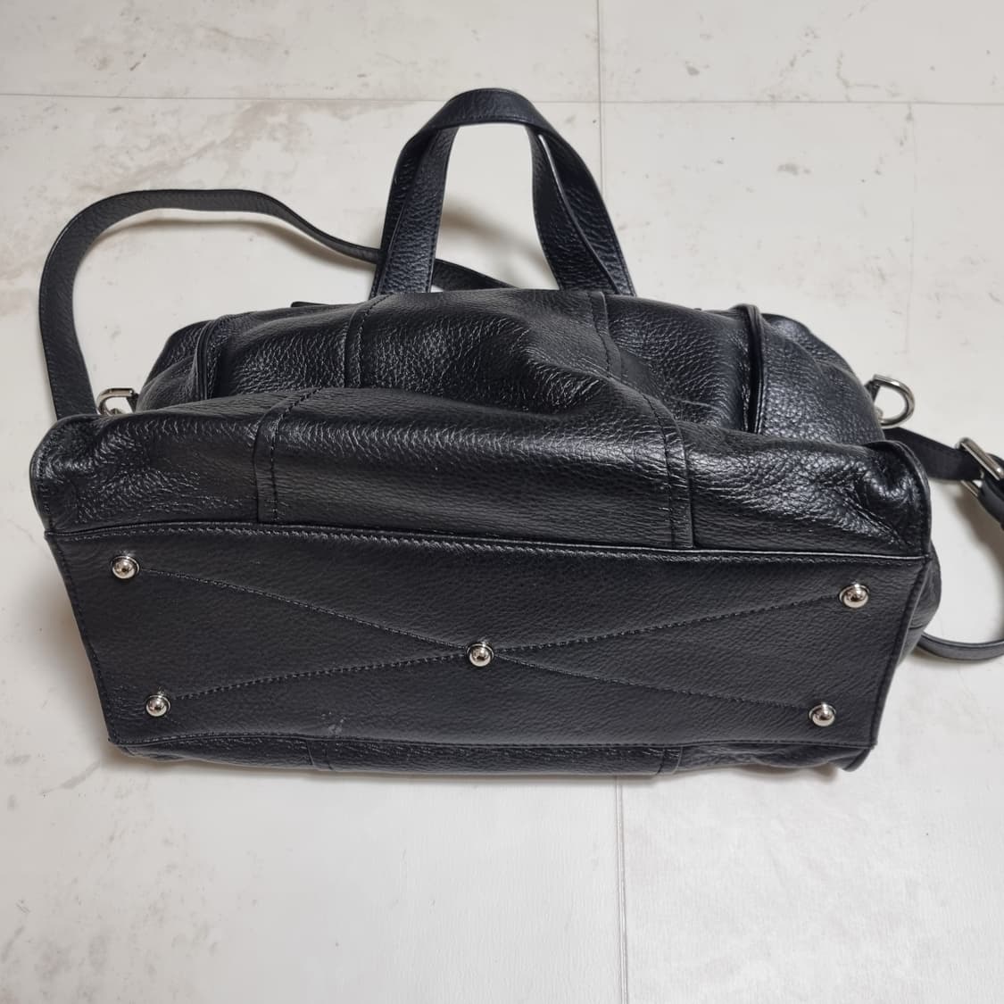 브레알 블랙 가죽 토트 크로스백 상품이미지2