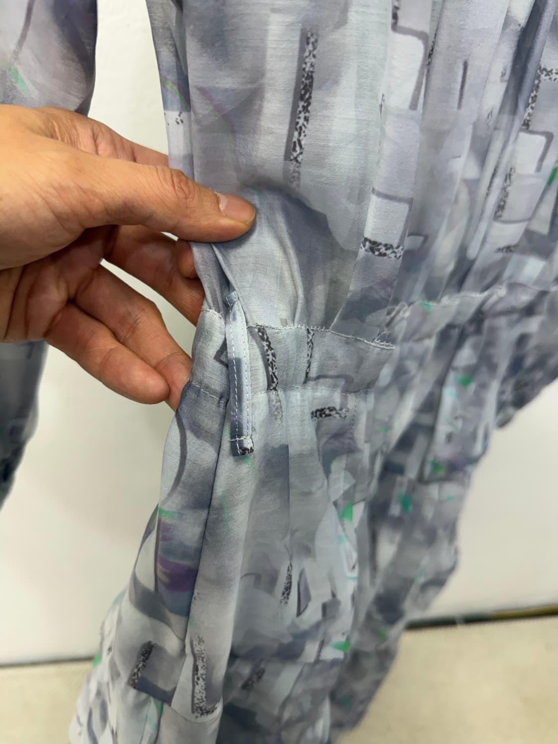 새제품) 오브제 한섬 정품 패턴 롱 원피스 76 상품이미지6