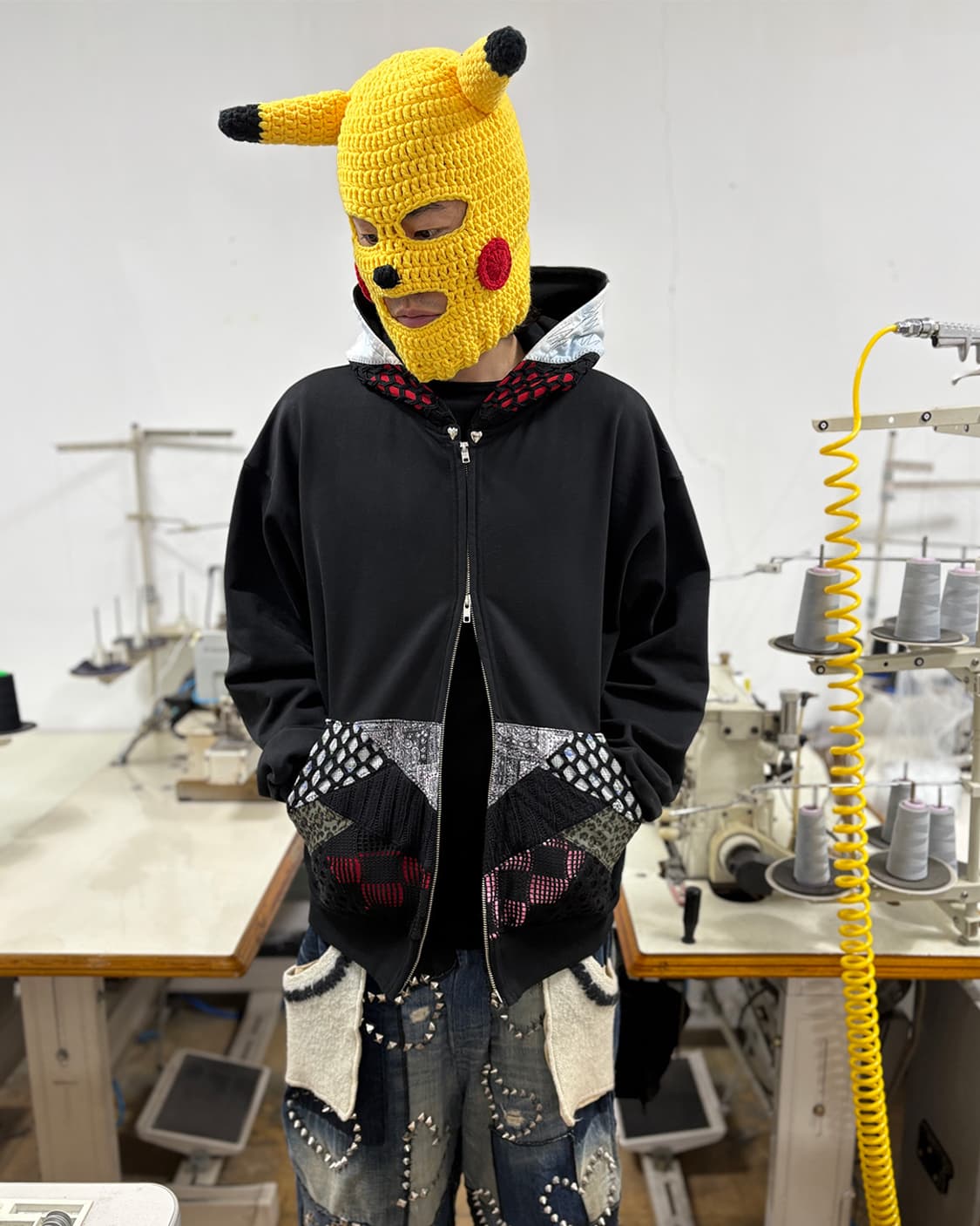 리워크 패치워크 후드 집업 상품이미지8