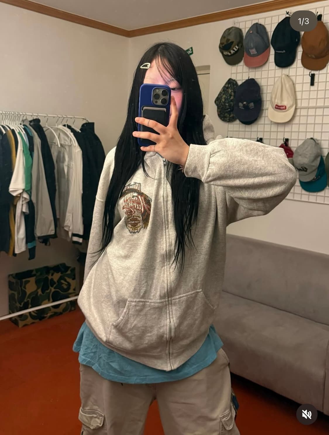 할리 데이비슨 후드집업 상품이미지1