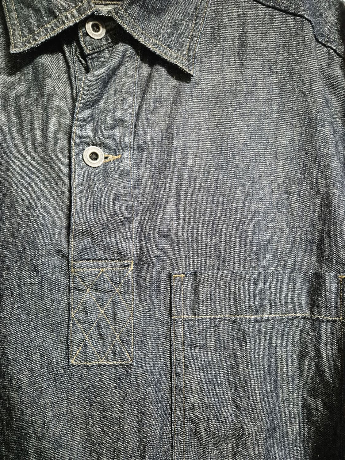 Nigel Cabourn 데님 셔츠 풀오버 상품이미지4