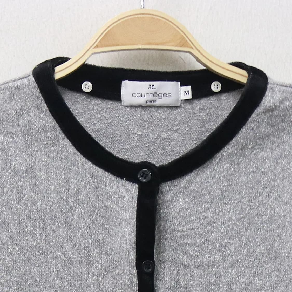 꾸레쥬 배색 니트 가디건 62140 상품이미지3