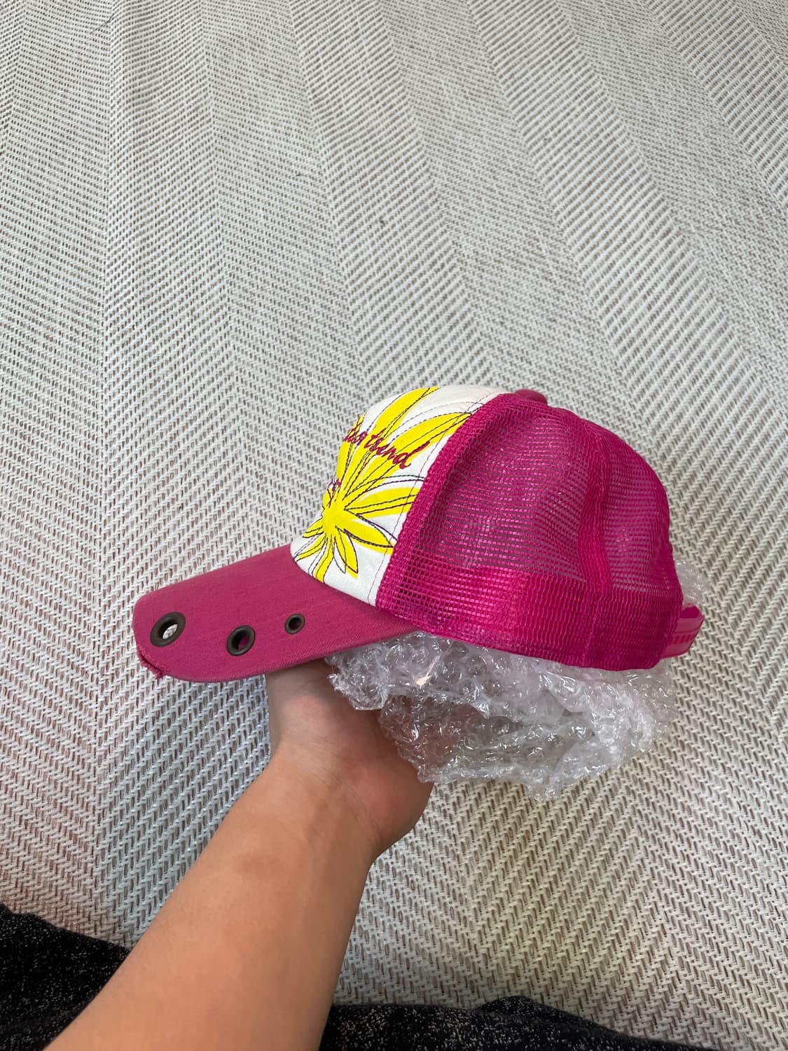 빈티지 y2k 자수 데미지 볼캡  J03335 상품이미지4