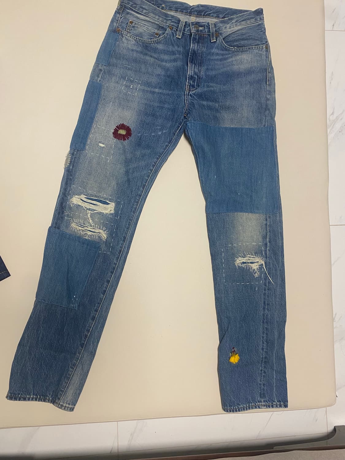 (32x34)LVC 54501XX 데미지 패치워크 상품이미지1