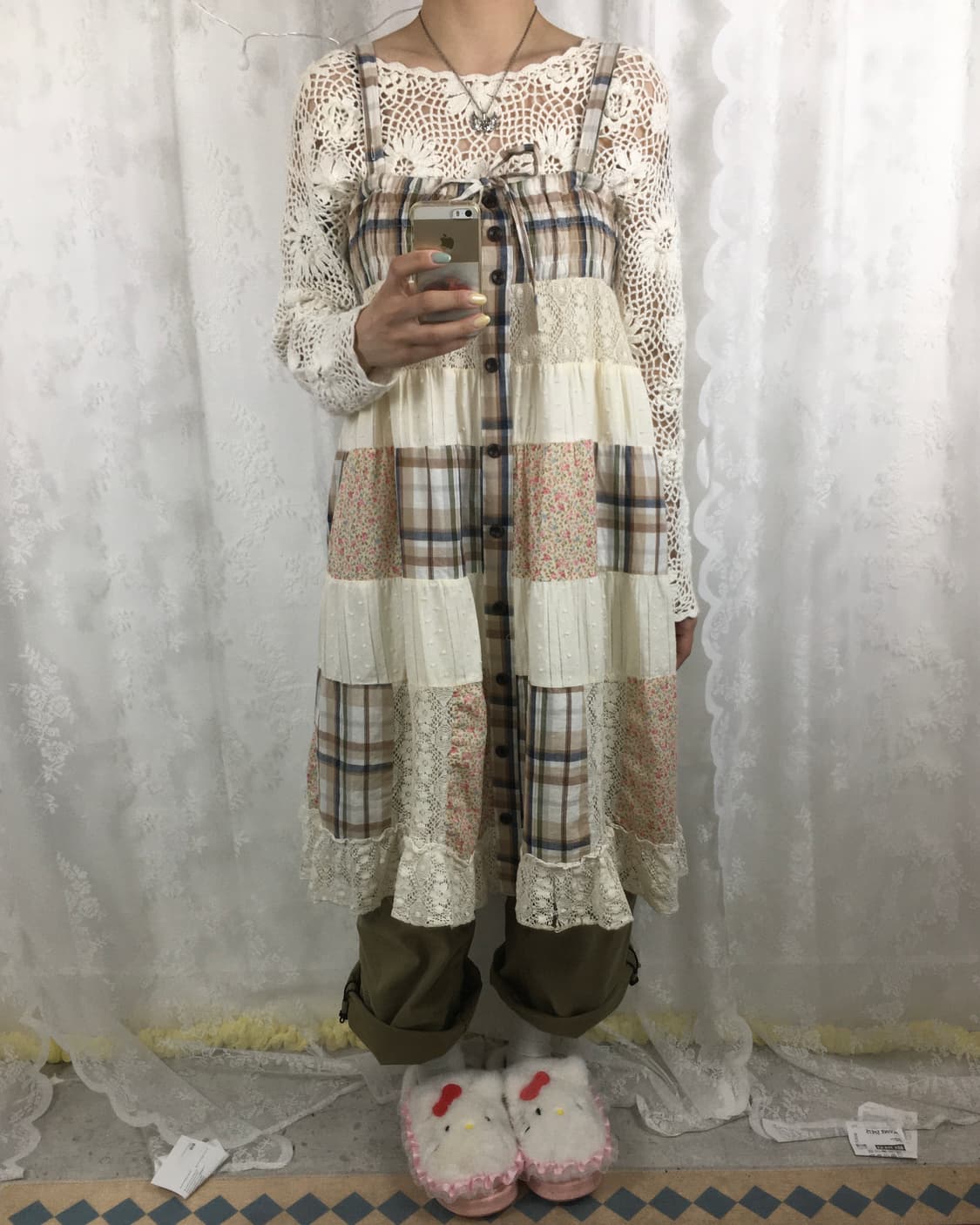 JPN patchwork 2-way dress 상품이미지2