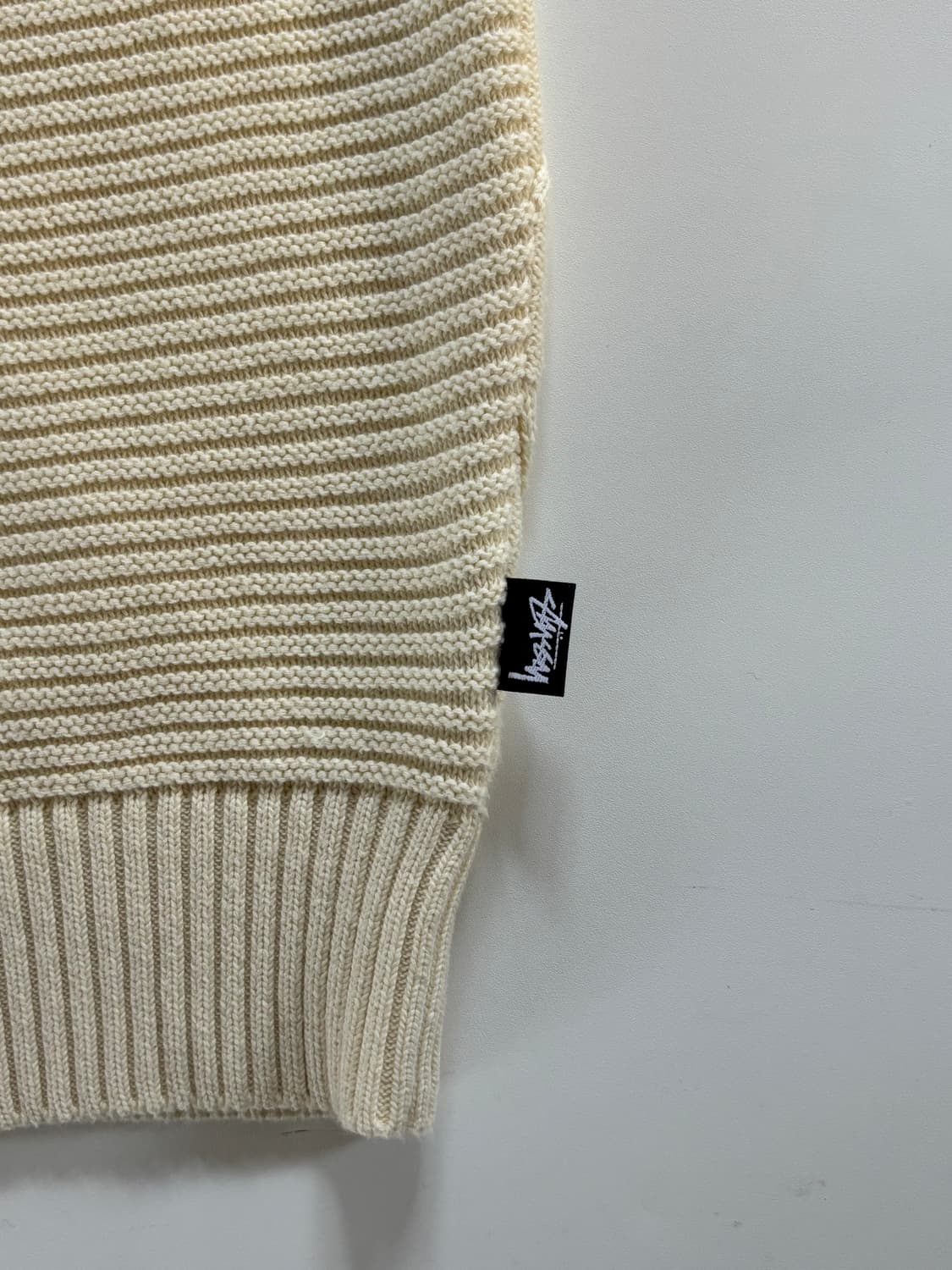 Stussy 스투시 아이보리 패치워크 스웨터 상품이미지4