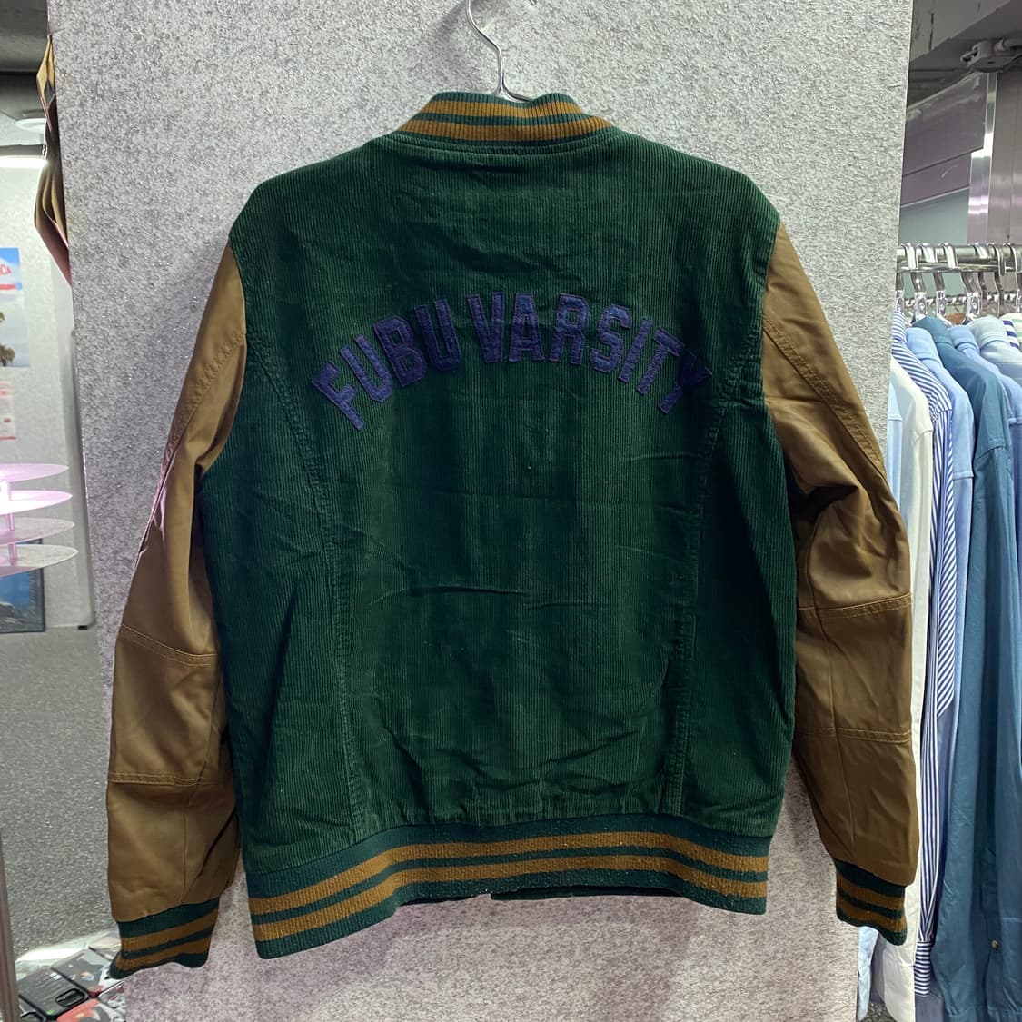 푸부 코듀로이 레더 배색 바시티 자켓 B3091 상품이미지3