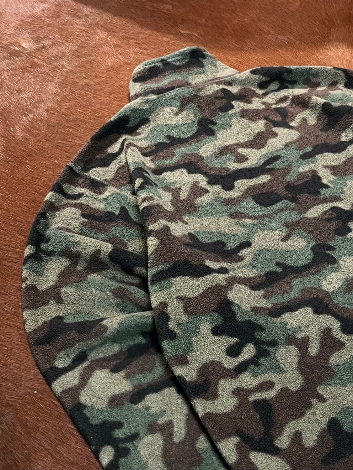 빈티지 카모 플리스 집업 상품이미지8