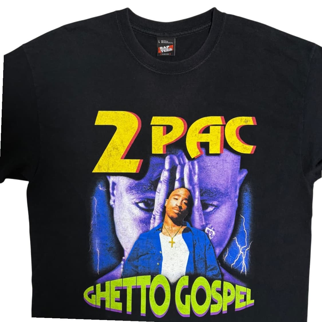 (L) 랩티x투팍 RAPTEES x 2PAC GHETTO GOSPEL반팔 상품이미지2