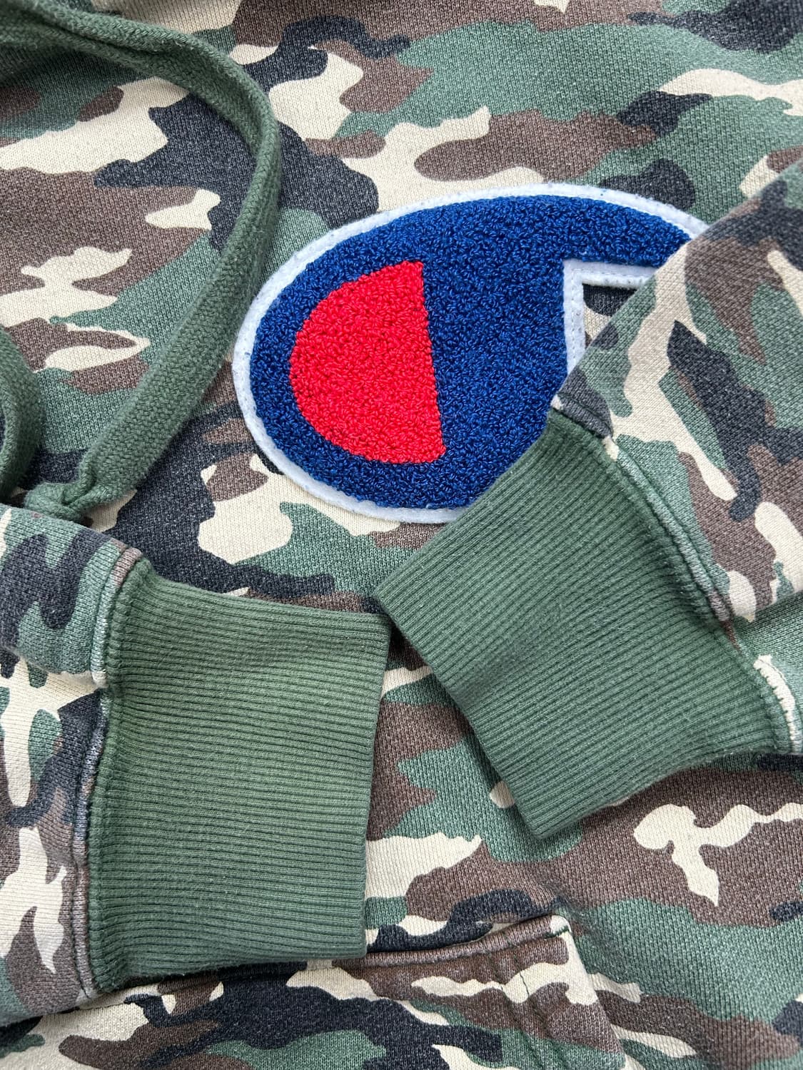 챔피온 제펜 카모 빅로고 후드티 L 상품이미지9