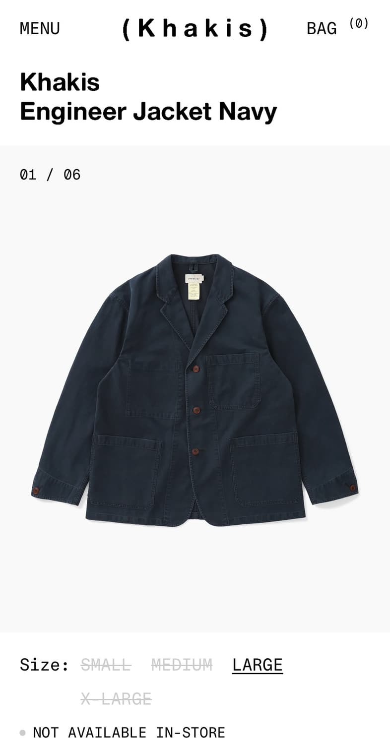 카키스 엔지니어 네이비 셋업 khakis engineer navy 상품이미지1
