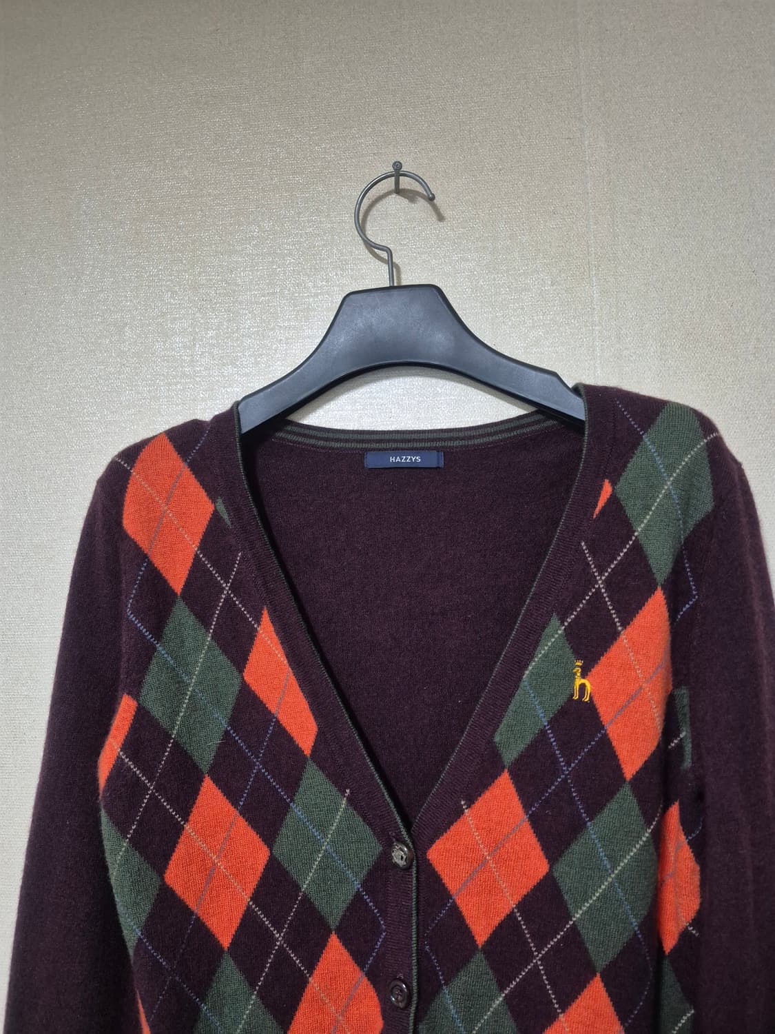 헤지스 아가일 패턴 가디건 상품이미지2