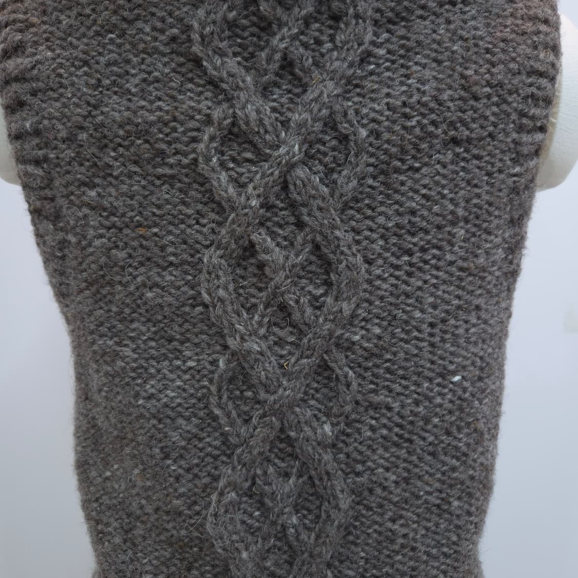 울 케이블 후드 니트 베스트 상품이미지7