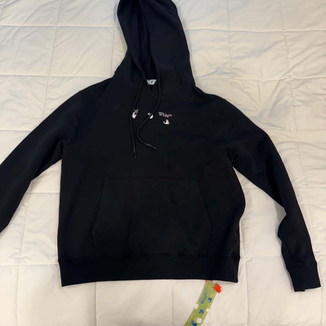 오프화이트 블랙 마커 후드티 XXL 상품이미지2